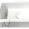 Fonteinset Rhea S mini met fontein links carrara, kraan, sifon en afvoerplug geborsteld messing - Complete fonteinsets | Lapy