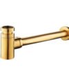 Fonteinset Rhea S mini met fontein links carrara, kraan, sifon en afvoerplug geborsteld messing - Complete fonteinsets | Lapy