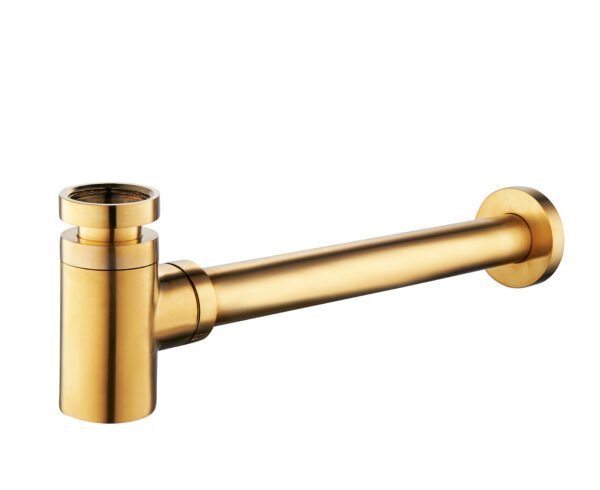 Fonteinset Rhea S mini met fontein links carrara, kraan, sifon en afvoerplug geborsteld messing - Complete fonteinsets | Lapy