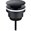Fonteinset Rhea S mini met fontein links quartz, kraan, sifon en afvoerplug mat zwart - Complete fonteinsets | Lapy