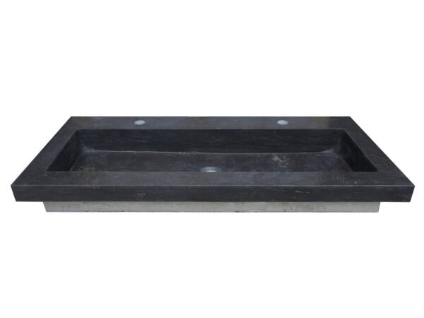 Raw wastafel enkel met 2 kraangaten 120x46x5 cm hardsteen gezoet - Meubelwastafels | Lapy