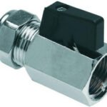 Kogelkraan mini Kiwa 1/2″ bi x 15 mm knel chroom - Gas- en kogelkranen | Lapy