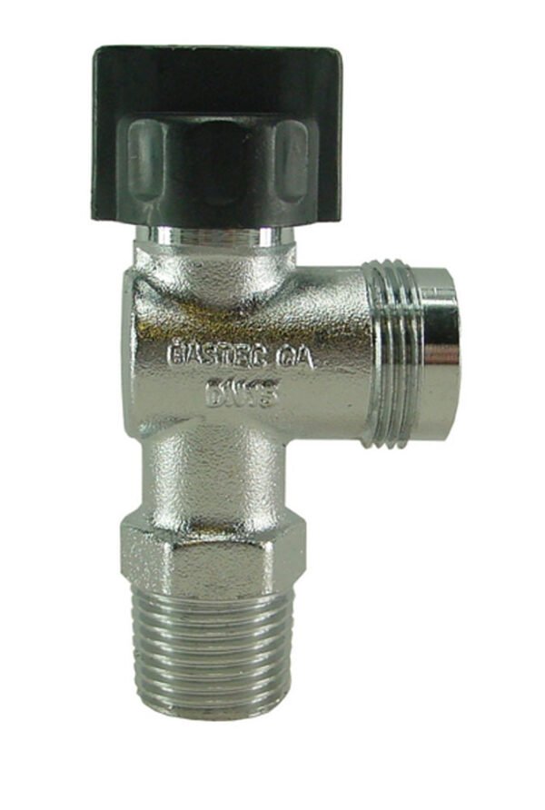 Gasaansluitkraan haaks Gastec 1/2" bu x M24 bu