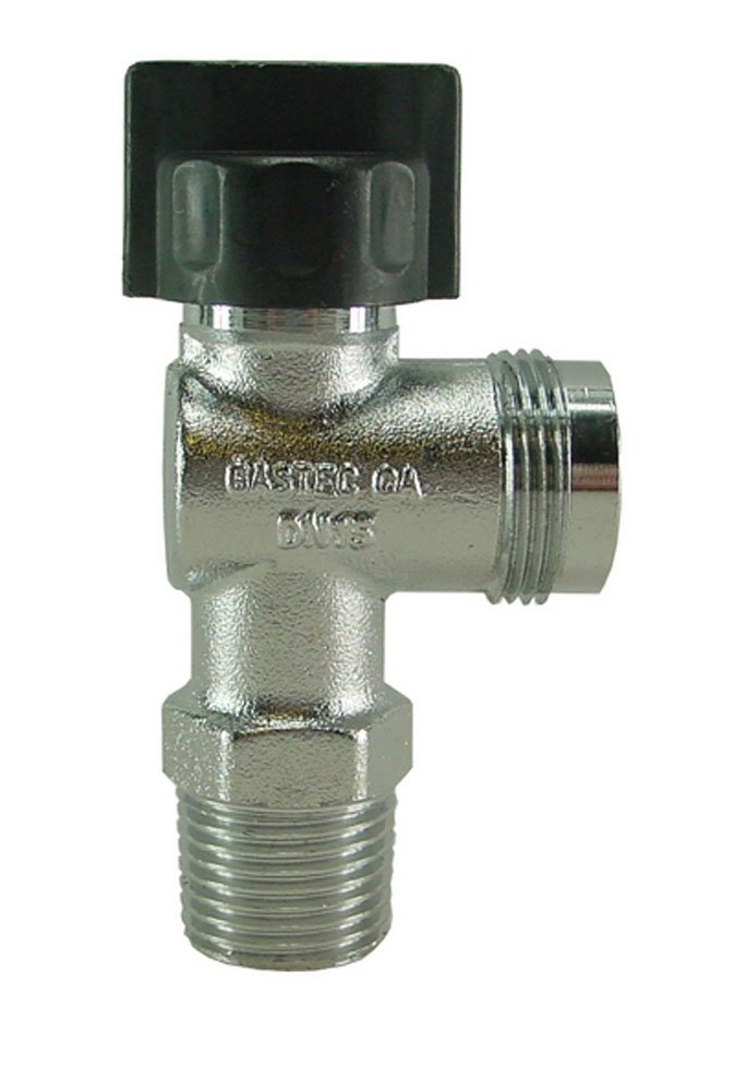 Gasaansluitkraan haaks Gastec 1/2" bu x M24 bu