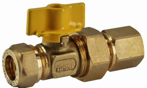 Gaskogelkraan messing Gastec 15 mm knel x 1/2″ bi - Gas- en kogelkranen | Lapy