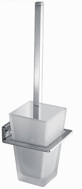 Toiletborstelgarnituur vierkant Chroom
