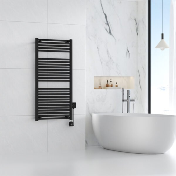 Elara elektrische radiator Smart WiFi 118,5 x 60 cm mat zwart - Elektrische radiatoren | Lapy