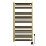 Elara elektrische radiator Smart WiFi 118,5 x 60 cm geborsteld messing PVD - Radiatoren | Lapy
