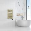 Elara elektrische radiator Smart WiFi 76,6 x 45 cm geborsteld messing PVD - Radiatoren | Lapy