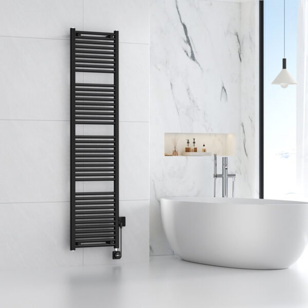 Elara elektrische radiator Smart WiFi 181,7 x 45 cm mat zwart - Elektrische radiatoren | Lapy