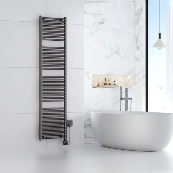 Elara elektrische radiator Smart WiFi 181,7 x 45 cm gunmetal PVD - Radiatoren | Lapy
