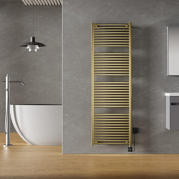 Elara elektrische radiator Smart WiFi 181,7 x 60 cm geborsteld messing PVD - Radiatoren | Lapy