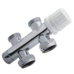 Thermostatisch onderblok recht 3/4″ chroom - Radiatoraansluitsets | Lapy