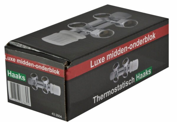 Thermostatisch onderblok haaks links 3/4″ chroom - Radiatoraansluitsets | Lapy