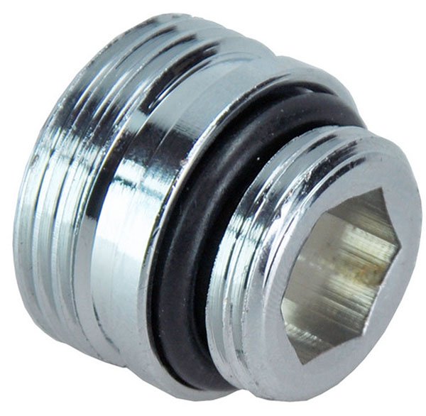 Adaptor midden onderaansluiting 3/4" x 1/2" chroom