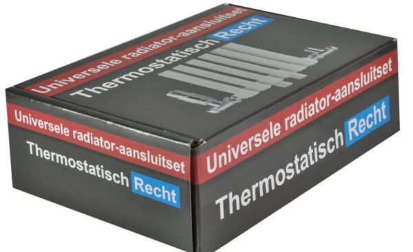 Luxe therm. rad. aansluitset recht chroom - Radiatoraansluitsets | Lapy