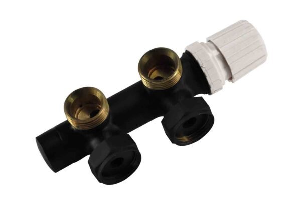 thermostatisch 3/4 onderblok haaks-rechts mat zwart - Radiatoraansluitsets | Lapy
