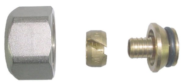 TP-98 adaptors 16 x 2,0 Euro vernikkeld - Radiatorkoppelingen | Lapy