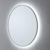 Ronde spiegel Gun Metal met LED verlichting, 3 kleur instelbaar & dimbaar 60 | Lapy