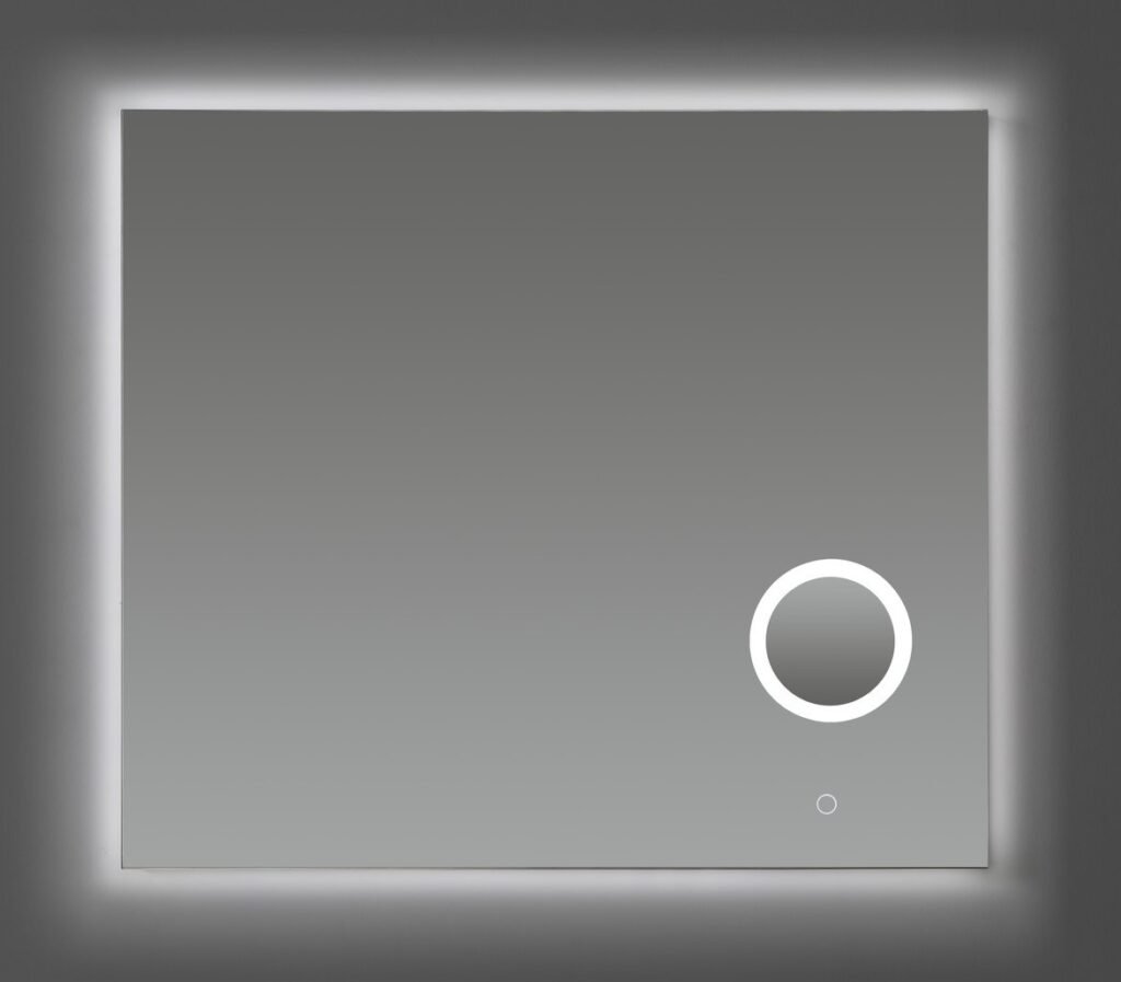 Spiegel met make-up spiegel met LED verlichting, 3 kleur instelbaar & dimbaar 80