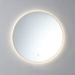 Ronde spiegel Goud Geborsteld met LED verlichting, 3 kleur instelbaar & dimbaar 60 incl. spiegelverwarming | Lapy