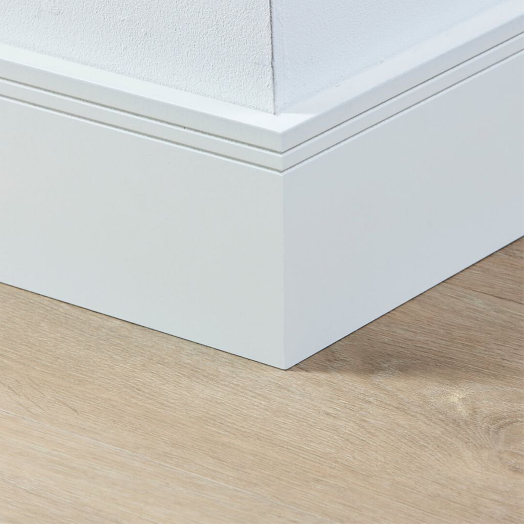 Co-pro gelakte plint milaan wit RAL 9010 120x15