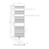 Radiator Lydia 180×60 cm grafiet met midden-onderaansluiting - Radiator Lydia | Lapy