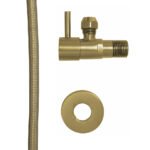 Minimal hoekstopkraan 1/2″x3/8″ met flexibele aansluitslang 1/2″x3/8″ 25 cm geborsteld messing - Kranen | Lapy
