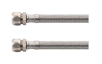 Flexibele aansluitslang Kiwa 12mm knel x 12mm knel 30 cm RVS