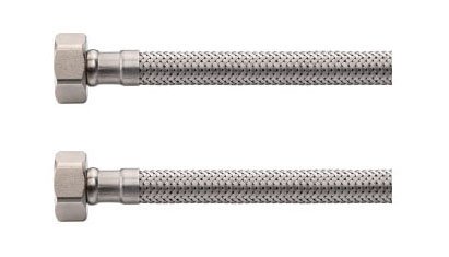 Flexibele aansluitslang Kiwa 1/2" bi x 3/8" bi 60 cm RVS