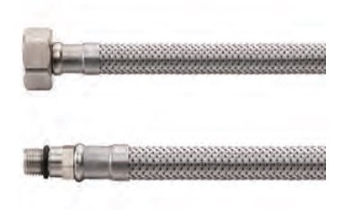 Flexibele aansluitslang Kiwa 1/2" bi x M10 bu 30 cm RVS