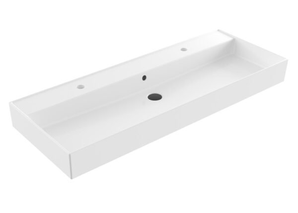 Wastafel Edge Keramiek Glans Wit 120 enkele wasbak