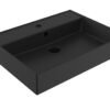 Wastafel Edge Keramiek Mat Zwart 60 - Wastafels 60 cm | Lapy