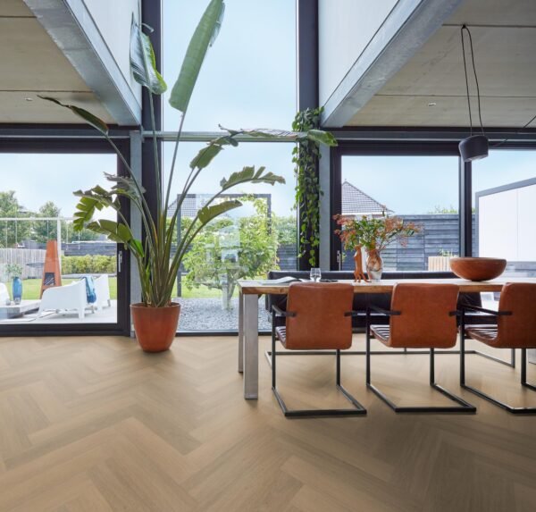 YUP Sutton herringbone dryback warm natural - PVC Vloeren | Lapy