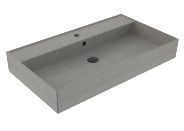 Wastafel Edge Keramiek Warm Beton 80