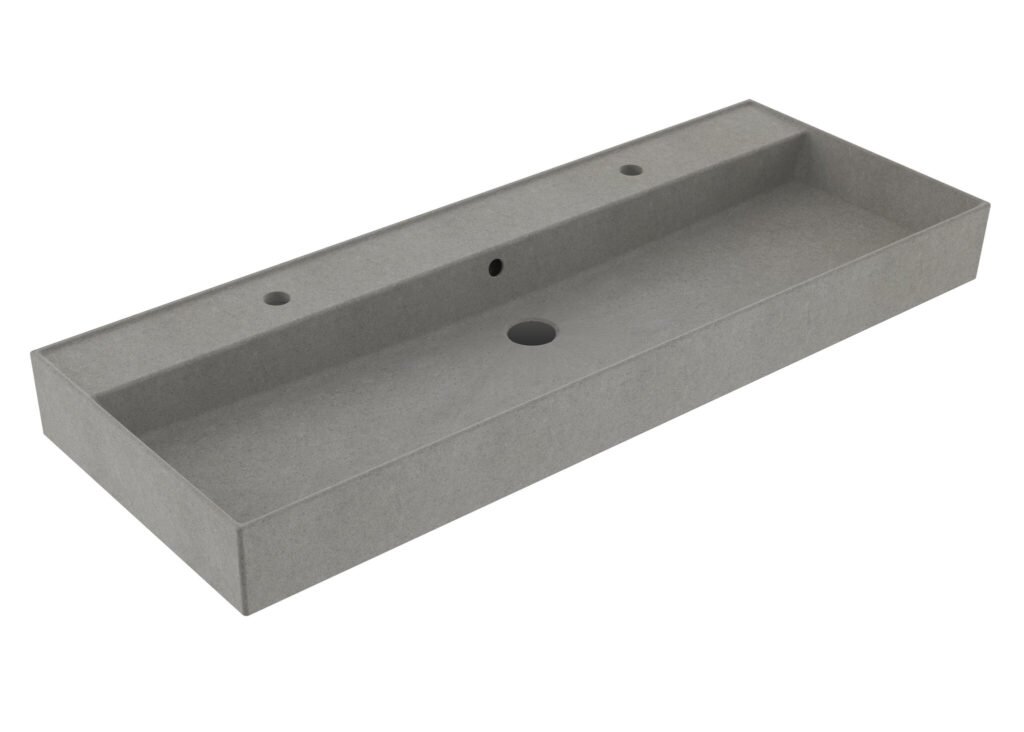 Wastafel Edge Keramiek Warm Beton 120 enkele wasbak