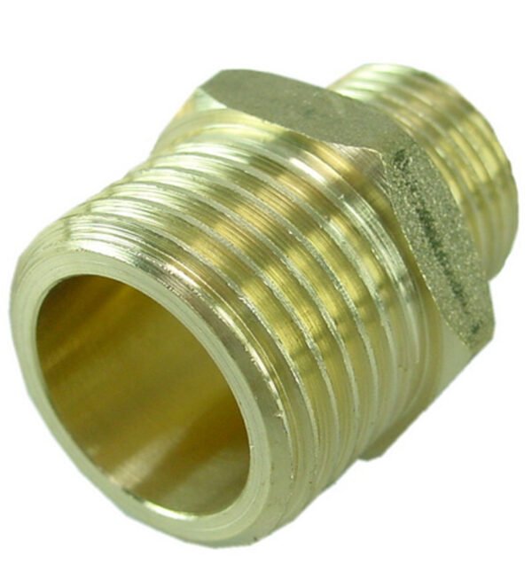 Draadfitting verloopnippel messing 1/2″ bu x 1/4″ bu - Draadfittingen | Lapy