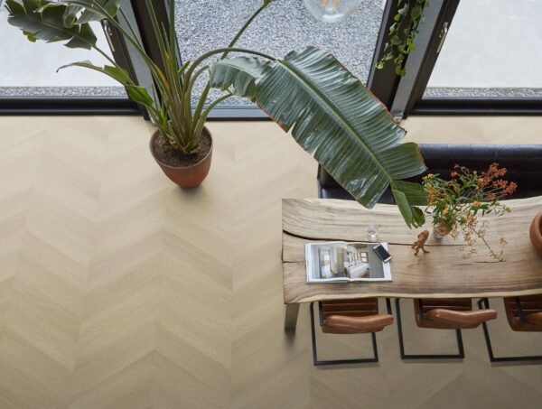 YUP Fulham chevron dryback natural oak - PVC Vloeren | Lapy