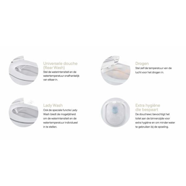 Douche WC deluxe randloos met softclose zitting - Douche WC deluxe | Lapy