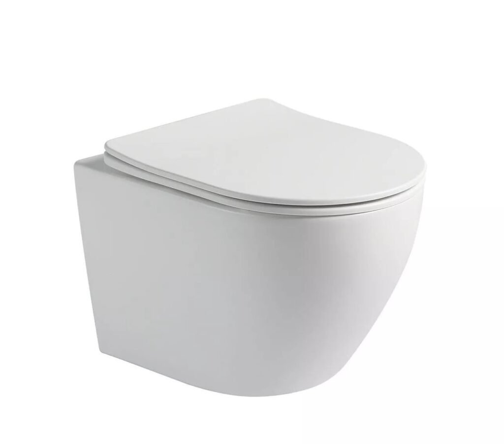 Wandcloset Color Line rimfree compact Mat Wit slim met softclose en quickrelease zitting