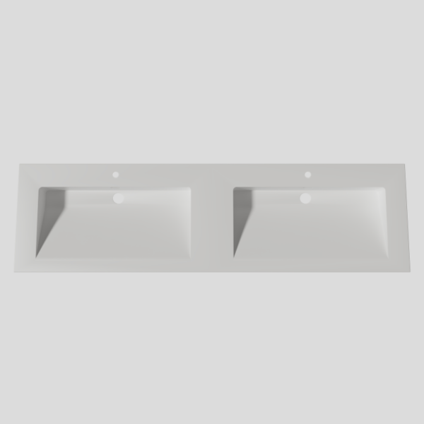Wastafel Silk Solid Surface 160 dubbele wasbak