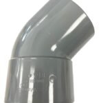 HWA bocht mof 80 mm x spie 80 mm 45 graden PVC - Hemelwaterafvoer | Lapy