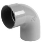 HWA bocht mof 70 mm x spie 70 mm 90 graden PVC - Hemelwaterafvoer | Lapy