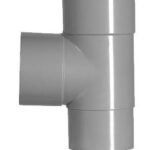 HWA T-stuk 2 x mof 1 x verjongde spie 80 mm 90 graden PVC - Hemelwaterafvoer | Lapy