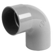 HWA bocht mof 80 mm x spie 80 mm 90 graden PVC