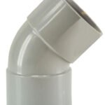 Afvoerbocht dubbele mof 50 mm 45 graden PVC - PVC hulpstukken | Lapy