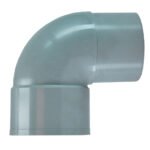 HWA bocht mof 70 mm x verjongde spie 70 mm 90 graden PVC - Hemelwaterafvoer | Lapy