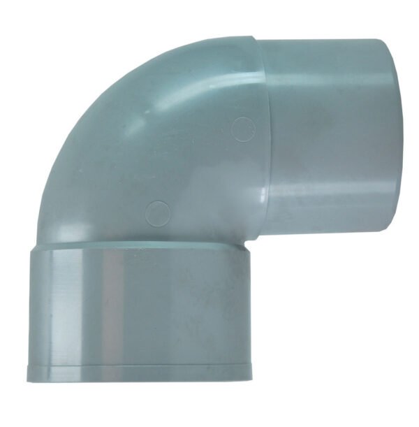 HWA bocht mof 70 mm x verjongde spie 70 mm 90 graden PVC - Hemelwaterafvoer | Lapy