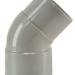Afvoerbocht mof 75 mm x spie 75 mm 45 graden PVC - PVC hulpstukken | Lapy