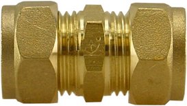 Knelkoppeling sok recht Kiwa Gastec 12 mm messing